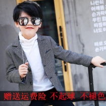 2021 Spring and Autumn Boys blazer Korean version of childrens casual suit jacket childrens dress single piece tide