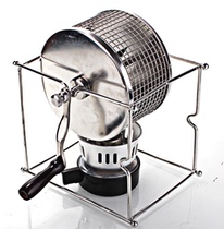 Hand-cranked household bean baking machine coffee bean roasting machine small stainless steel roller bean roasting machine