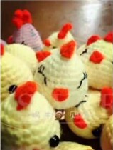 diy crochet doll key pendant chicken illustration hand-woven small yellow chicken key pendant tutorial