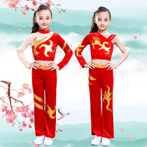Adult children cheerleading costume female students long sleeve competitive aerobics cheerleading competition red sports suit
