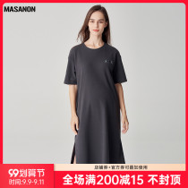 MASANON maternity dress early autumn loose short sleeve T-shirt skirt size fashion slim long A- line dress
