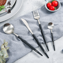 Zhang Xiaoquan thickened stainless steel steak knife and fork spoon set Western knife and fork tableware two sets of forks three or four sets