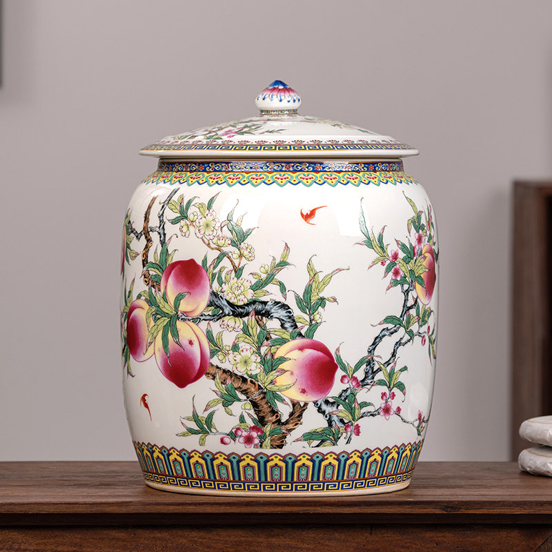 清時代 粉彩 茶葉罐 清時代 粉彩 茶葉罐 清時代 粉彩 茶葉罐 【公式通販】