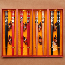 Treasure Hunt National Treasure Panda Lacquer Chopsticks China Featured Creative Gift Decoration Two Double Suits Abroad Gift