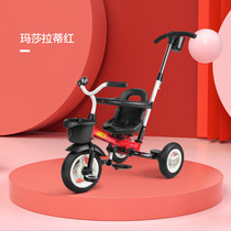 Tiger childrens tricycle bicycle 2-3-6 years old childrens trolley two-way cart light slip baby artifact