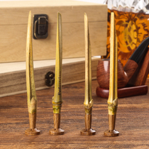 Pipe tool solid wood bamboo pressure stick natural rosewood pressure head strong and durable natural products anti-flame pressure stick