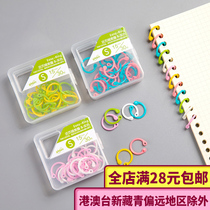 Giant door gimen stationery key ring candy color coil binding strip plastic random ring glue ring color plastic photo album book ring opening ring loose leaf book binding ring