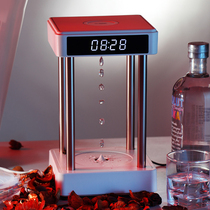 Anti-gravity gravity water droplets back flow time hourglass office ornaments suspended black technology creative birthday gift items