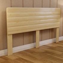Modern simple solid wood headboard Log double bed Tatami bed Chinese childrens bed by backplane Economy type