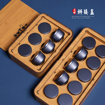 New product bamboo pattern small tea can gift box 10 cans 3 cans 6 cans tea packaging empty box small cans tea with gifts wooden box customization