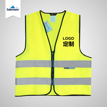 Sa 3M reflective vest safe breathable traffic construction night sanitation takeaway car driving custom vest