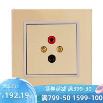 TJ TJ sky-based switch Deqi type 86 one-position audio audio socket Pearl silver coffee gold customization