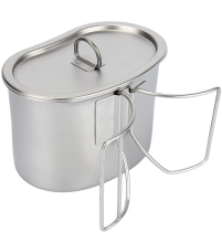 US military stainless steel portable lightweight BARBECUE individual tableware Office tea set Kettle cup holder Military small lunch box water cup