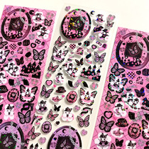 Mint Rabbit Hand Account South Korea allangmallang studio Chain Butterfly Sequin Waterproof Sticker ins Wind