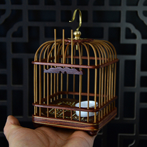 New big leaf huanghuali blood sandalwood square dome grasshopper cage door design mahogany cage