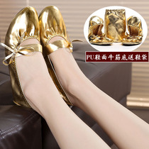 Belly dance shoes practice shoes soft bottom silver dance shoes women adult gold bull tendon Indian dance shoes cat claw shoes