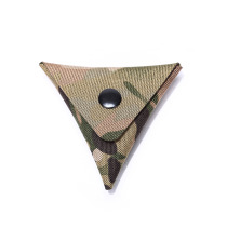 Outdoor triangle tactical change coin bag hanging neck folding key bag earphone line storage bag EDC