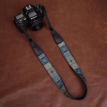 cam · in camera strap SLR Sony Canon neck embroidery lanyard micro-single retro literary Nikon shoulder strap