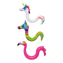 Inflatable unicorn seahorse Flamingo Swimming stick water diving toy children swimming snorkeling buoyancy stick floating stick