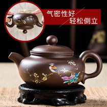 Yixing Zhu Purple Sand Tea pot pure handmade antique teapot ball hole filter teapot kung fu tea set