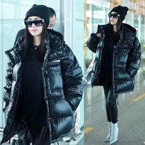 Zhang Tianai Song Qian star with 21 winter New down jacket loose Korean version of men and women couple bread jacket