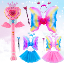 Ballala Princess little magic fairy child luminous toy Butterfly wings magic wand Color Ballala flower fairy
