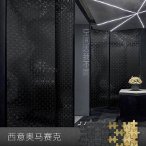 Metal Stainless Steel Mosaic Tiles TV Background Wall Genguan Modern Light Lavish Mirror Decorative Art Wall Sticker