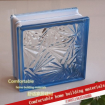 Blue ice pattern color edge color glass brick bathroom bathroom partition wall factory direct sales shopkeeper recommended