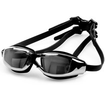 Boxed swimming goggles HD waterproof fog eye protection mens and womens swimming glasses adult frame flat light plating adjustable comfort