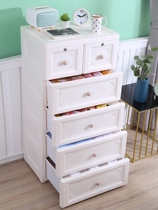 Thickened storage cabinet drawer storage box plastic baby wardrobe childrens locker home finishing bucket cabinet