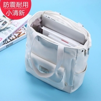 Shoulder computer bag 14 inch female hipster portable simple shockproof 15 6 for Apple Huawei pro Glory 13 3 Lenovo small new Dell Xiaomi beautiful notebook canvas bag literature