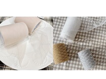 (Grapefruit-split) lace yarn powder Grid fabric Handbook material