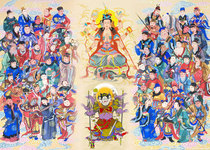 Sixty Jia Zi portrait Dou Mou portrait portrait portrait photo paper printed plastic seal