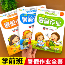 Pre-school summer homework Phonics Language Mathematics workbook Early childhood articulation teaching materials Full set of one-day one-practice Early summer vacation class addition and subtraction thinking training Kindergarten large class First grade articulation Admission preparation class Practice questions