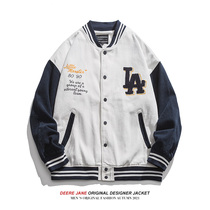 Baseball jacket mens American vintage loose spring and autumn 2021 new trend autumn bomber jacket