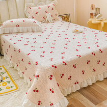 Milk velvet cotton bed cover three-piece set 2021 new spring and autumn Crystal velvet tatami special sheets Kang cover cover