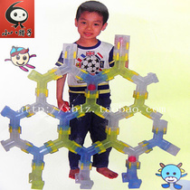 Free-of-Mail kindergarten low-structure area construction exploration activities transparent plastic pipe toy elbow small ball import