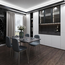 Flying Beauty Furniture Living-room Dining Table And Chairs Combined Modern Minima One Table Four Chairs Multiple color customizable actually House