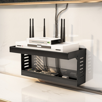 Router shelf Wall-mounted TV set-top box Wall-mounted wifi storage box Living room bedroom free hole