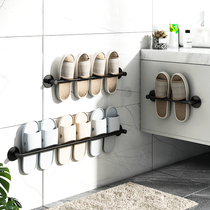 Bathroom toilet wall-mounted shoe rack toilet non-perforated wall rack toilet shoe storage artifact