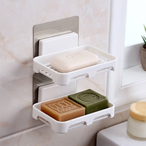 Soap tray-free box new suction cup wall-mounted drain toilet soap holder soap box home