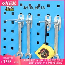 Straight adhesive hook hardware tool hanger multifunctional square hole hole board upper wall storage and finishing display rack adhesive hook