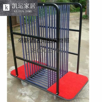 Luggage cart Titanium cart Flat lobby trolley Glass turntable car New