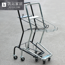 Supermarket shopping cart KTV trolley Japanese convenience store double-decker shopping cart Vending cart Tool cart Jiugulong