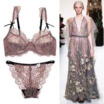 Large size sexy lace gathered sub-breast bra large chest small ultra-thin upper support anti-sagging underwear breathable bra