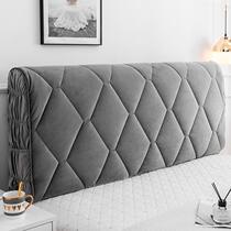 2021 new all-inclusive thick bedside cover cover universal backrest soft bag European leather bed wooden bedside cover protective cover