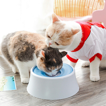 Pet water bowl cat drinking water does not wet mouth anti-knock basin cat bowl drinking water dog bowl single bowl large dog supplies