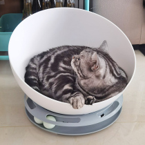 Cat Nest Summer Summer Season Universal Cat Bed Semi-Closed Cat House Swivel Villa Cat Bed Net Red Pet Supplies