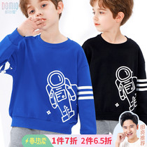 Multibrilliant house boy necropolis Spring autumn new pure cotton foreign air tide CUHK childrens undershirt children clothes blouses spring clothing