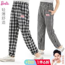 Ballet Girl Pants Spring Thin children Anti-mosquito pants Summer 2022 New Yangqi Grand Tong Plaid Pants Loose Fashion